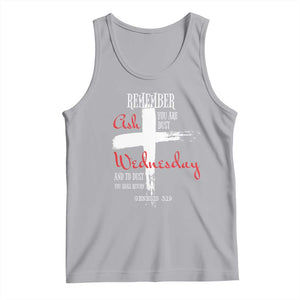 Ash Wednesday Tank Top Remember You are Dust And To Dust You Shall Return Genesis 3:19 Ashes Cross TS11 Athletic Heather Print Your Wear