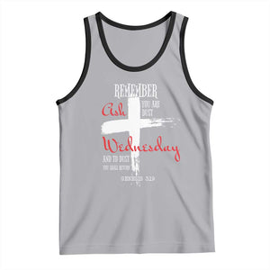 Ash Wednesday Tank Top Remember You are Dust And To Dust You Shall Return Genesis 3:19 Ashes Cross TS11 Athletic Heather Black Print Your Wear
