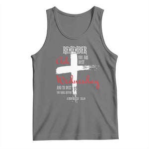 Ash Wednesday Tank Top Remember You are Dust And To Dust You Shall Return Genesis 3:19 Ashes Cross TS11 Black Heather Print Your Wear