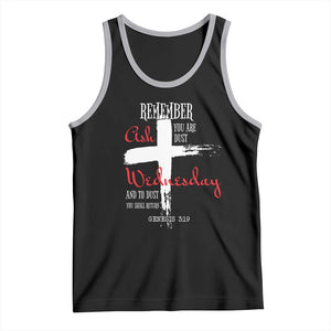 Ash Wednesday Tank Top Remember You are Dust And To Dust You Shall Return Genesis 3:19 Ashes Cross TS11 Black Athletic Heather Print Your Wear