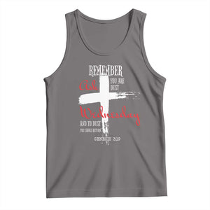 Ash Wednesday Tank Top Remember You are Dust And To Dust You Shall Return Genesis 3:19 Ashes Cross TS11 Deep Heather Print Your Wear