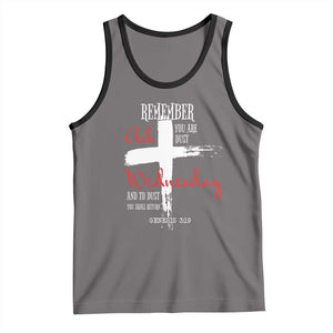 Ash Wednesday Tank Top Remember You are Dust And To Dust You Shall Return Genesis 3:19 Ashes Cross TS11 Deep Heather Black Print Your Wear