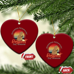 Funny Groundhog Day Ceramic Ornament Groundhog Meteorology Respect The Shadow Vintage Retro TS11 Print Your Wear