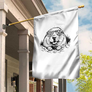 Funny Groundhog Face Woodchuck Sunglassess Garden Flag TS11 Print Your Wear