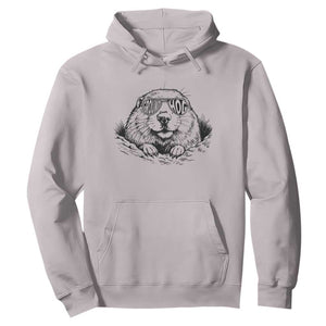 Funny Groundhog Face Woodchuck Sunglassess Hoodie TS11 Ice Gray Print Your Wear