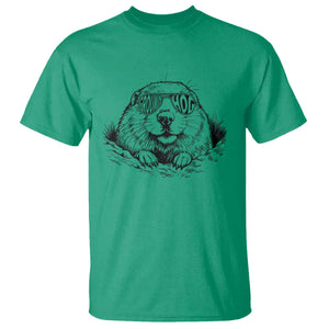 Funny Groundhog Face Woodchuck Sunglassess T Shirt TS11 Irish Green Print Your Wear