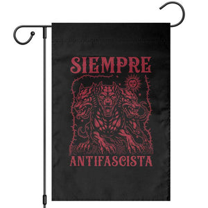 Siempre Antifascista Garden Flag Anti Fascism Protest Vintage Hydra Dog TS11 Black Print Your Wear