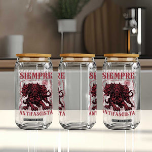 Siempre Antifascista Glass Can Anti Fascism Protest Vintage Hydra Dog TS11 Print Your Wear