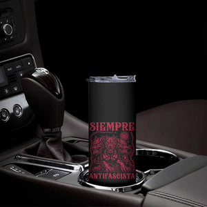 Siempre Antifascista Skinny Tumbler Anti Fascism Protest Vintage Hydra Dog TS11 Print Your Wear