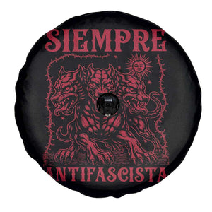 Siempre Antifascista Spare Tire Cover Anti Fascism Protest Vintage Hydra Dog TS11 Print Your Wear