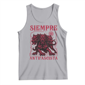 Siempre Antifascista Tank Top Anti Fascism Protest Vintage Hydra Dog TS11 Athletic Heather Print Your Wear