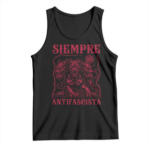 Siempre Antifascista Tank Top Anti Fascism Protest Vintage Hydra Dog TS11 Black Print Your Wear