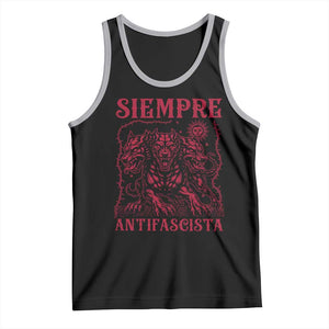 Siempre Antifascista Tank Top Anti Fascism Protest Vintage Hydra Dog TS11 Black Athletic Heather Print Your Wear