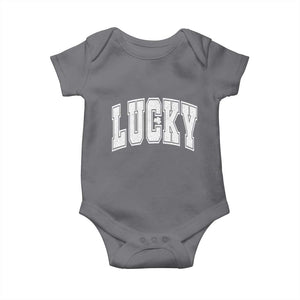 Vintage Lucky Shamrock Clover St Patricks Day Baby Onesie TS11 Charcoal Print Your Wear