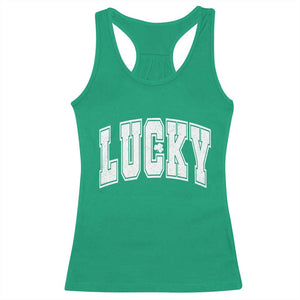Vintage Lucky Shamrock Clover St Patricks Day Racerback Tank Top TS11 Irish Green Print Your Wear