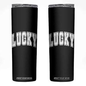 Vintage Lucky Shamrock Clover St Patricks Day Skinny Tumbler TS11 Black Print Your Wear