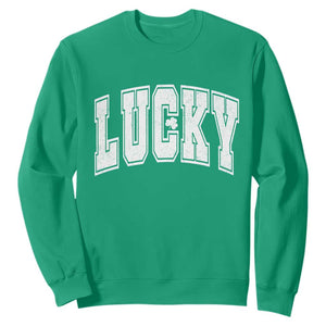 Vintage Lucky Shamrock Clover St Patricks Day Sweatshirt TS11 Irish Green Print Your Wear
