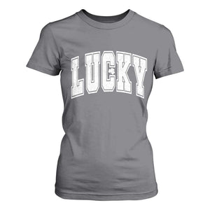 Vintage Lucky Shamrock Clover St Patricks Day T Shirt For Women TS11 Charcoal Print Your Wear