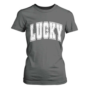 Vintage Lucky Shamrock Clover St Patricks Day T Shirt For Women TS11 Dark Heather Print Your Wear