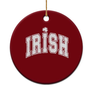 Funny Irish St Patricks Day Distressed Shamrock Ireland Pride Ceramic Ornament TS11 1pc Red Print Your Wear
