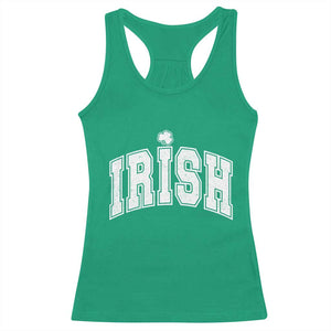 Funny Irish St Patricks Day Distressed Shamrock Ireland Pride Racerback Tank Top TS11 Irish Green Print Your Wear