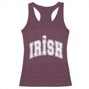 Funny Irish St Patricks Day Distressed Shamrock Ireland Pride Racerback Tank Top TS11 Maroon Print Your Wear
