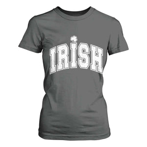 Funny Irish St Patricks Day Distressed Shamrock Ireland Pride T Shirt For Women TS11 Dark Heather Print Your Wear