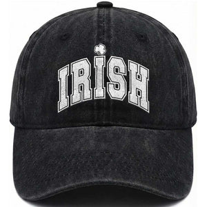 Funny Irish St Patricks Day Distressed Shamrock Ireland Pride Washed Cotton Baseball Cap TS11 Print Your Wear