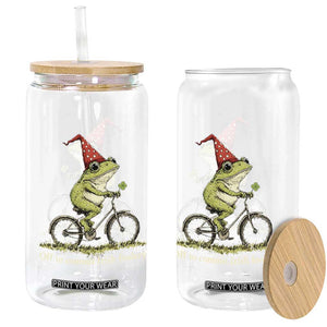 Funny Frog St Patricks Day Glass Can Off To Commit Irish Foolery Four Leaf Clover TS11 Print Your Wear