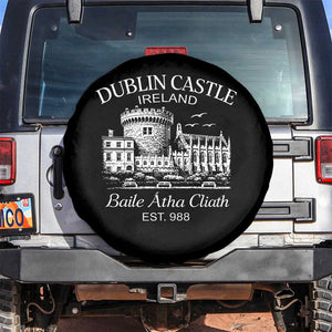 Dublin Castle Ireland Spare Tire Cover Baile Atha Cliath Ireland Travel Souvenir TS11 No hole Black Print Your Wear