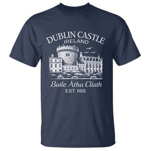 Dublin Castle Ireland T Shirt Baile Atha Cliath Ireland Travel Souvenir TS11 Navy Print Your Wear