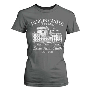 Dublin Castle Ireland T Shirt For Women Baile Atha Cliath Ireland Travel Souvenir TS11 Dark Heather Print Your Wear