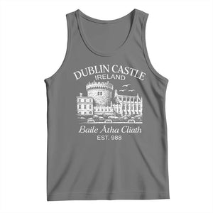 Dublin Castle Ireland Tank Top Baile Atha Cliath Ireland Travel Souvenir TS11 Black Heather Print Your Wear