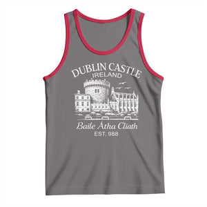 Dublin Castle Ireland Tank Top Baile Atha Cliath Ireland Travel Souvenir TS11 Deep Heather Red Print Your Wear