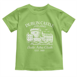Dublin Castle Ireland Toddler T Shirt Baile Atha Cliath Ireland Travel Souvenir TS11 Lime Print Your Wear