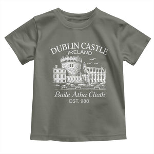 Dublin Castle Ireland Toddler T Shirt Baile Atha Cliath Ireland Travel Souvenir TS11 Military Green Print Your Wear