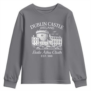 Dublin Castle Ireland Youth Sweatshirt Baile Atha Cliath Ireland Travel Souvenir TS11 Charcoal Print Your Wear