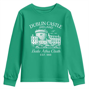 Dublin Castle Ireland Youth Sweatshirt Baile Atha Cliath Ireland Travel Souvenir TS11 Irish Green Print Your Wear