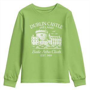 Dublin Castle Ireland Youth Sweatshirt Baile Atha Cliath Ireland Travel Souvenir TS11 Lime Print Your Wear
