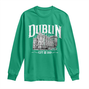 Dublin Castle Ireland Est 988 Travel Souvenir Long Sleeve Shirt TS11 Irish Green Print Your Wear