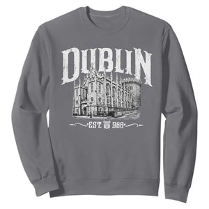 Dublin Castle Ireland Est 988 Travel Souvenir Sweatshirt TS11 Charcoal Print Your Wear