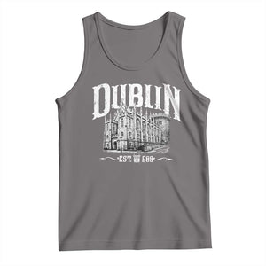 Dublin Castle Ireland Est 988 Travel Souvenir Tank Top TS11 Deep Heather Print Your Wear