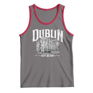 Dublin Castle Ireland Est 988 Travel Souvenir Tank Top TS11 Deep Heather Red Print Your Wear