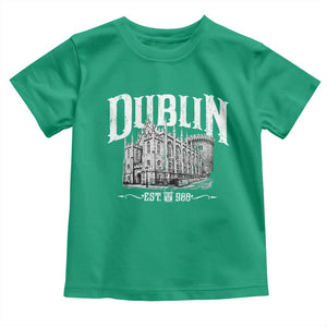 Dublin Castle Ireland Est 988 Travel Souvenir Toddler T Shirt TS11 Irish Green Print Your Wear