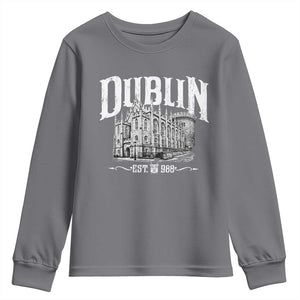 Dublin Castle Ireland Est 988 Travel Souvenir Youth Sweatshirt TS11 Charcoal Print Your Wear