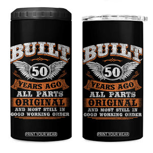 Funny 50th Birthday 4 in 1 Can Cooler Tumbler Built 50 Years Ago All Parts Original And Most Still In Good Working Order TS11 One Size: 16 oz Black Print Your Wear