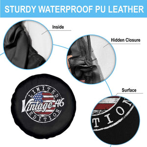 Funny 80th Birthday Spare Tire Cover Vintage 1946 Stamp 80 Years Old American Flag TS11 Print Your Wear
