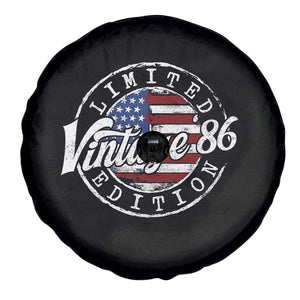 Funny 40th Birthday Spare Tire Cover Vintage 1986 Stamp 40 Years Old American Flag TS11 Print Your Wear