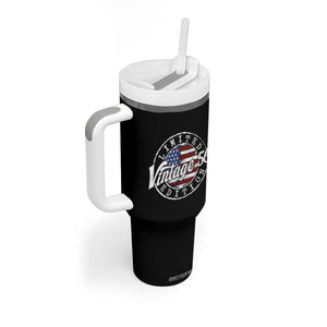 Funny 70th Birthday Tumbler With Handle Vintage 1956 Stamp 70 Years Old American Flag TS11 Print Your Wear