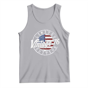 Funny 50th Birthday Tank Top Vintage 1976 Stamp 50 Years Old American Flag TS11 Athletic Heather Print Your Wear
